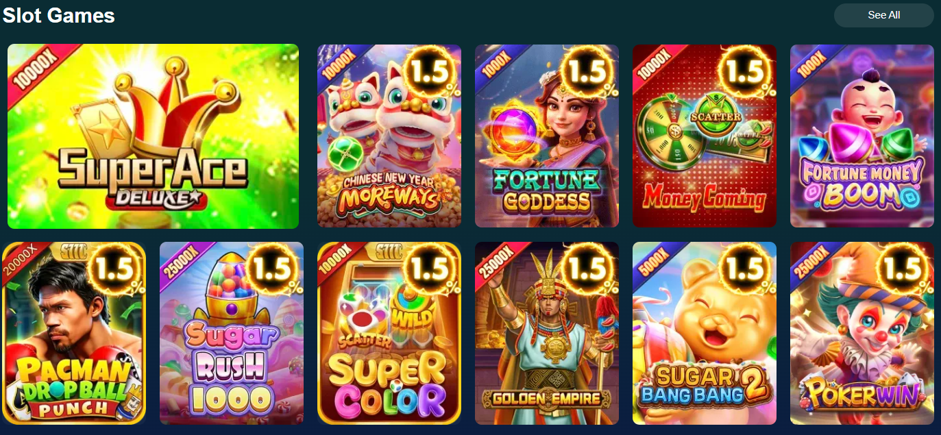 Casino Plus Slot Games — SuperAce Deluxe, Fortune Goddess, Sugar Rush 1000, Golden Empire, PokerWin